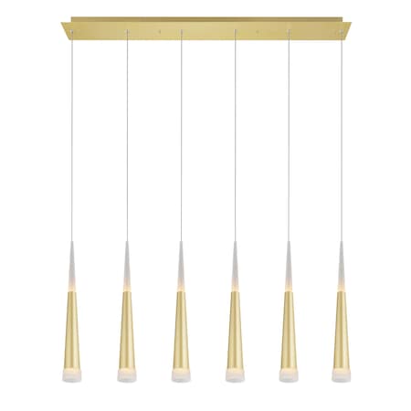 Cwi Lighting Andes LED Pool Table Light With Satin Gold Finish 1103P40-6-602